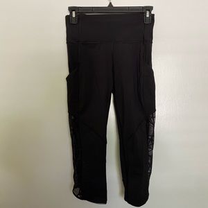 Cropped mesh lululemon leggings